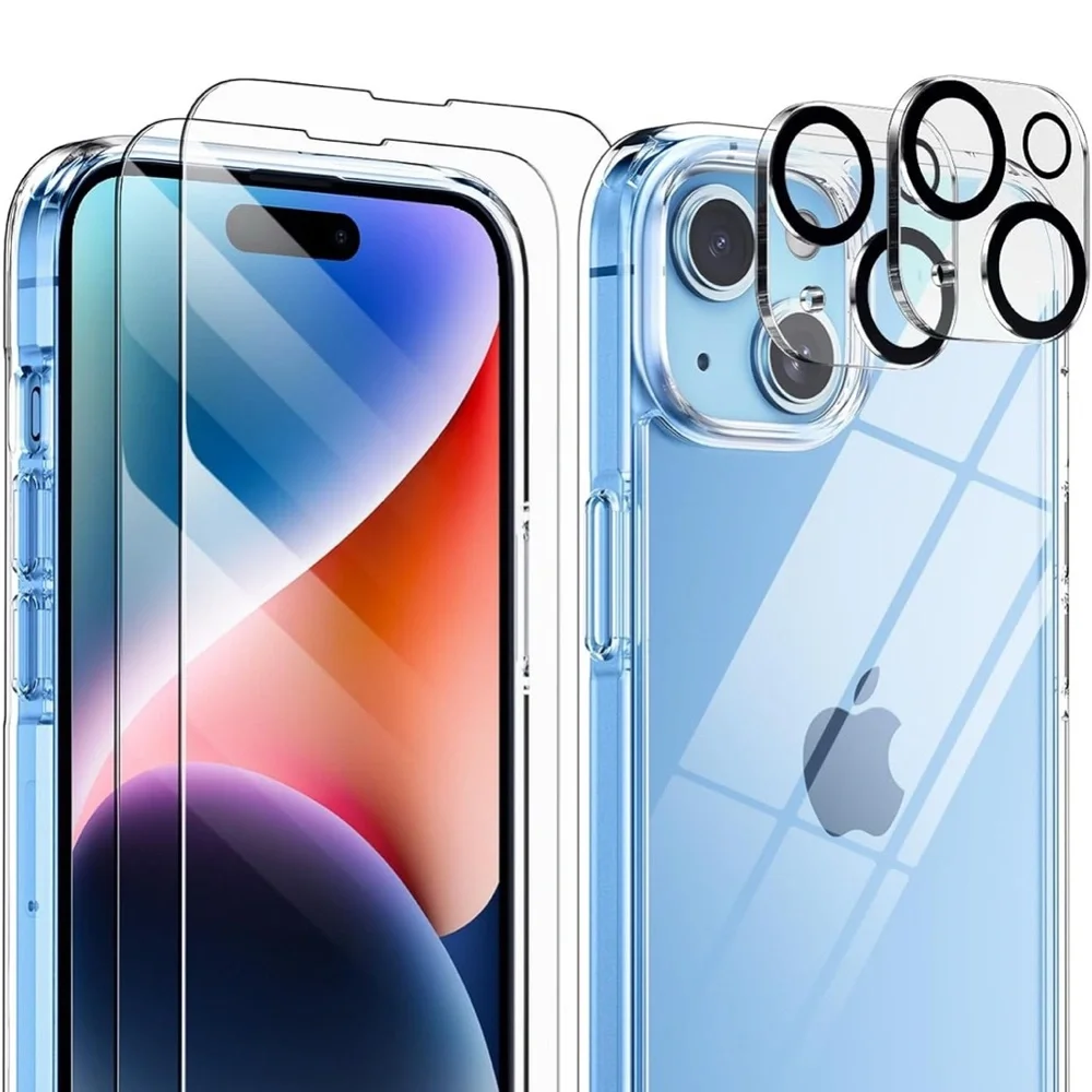 IPhone 15 Case with Screen and Camera Protector